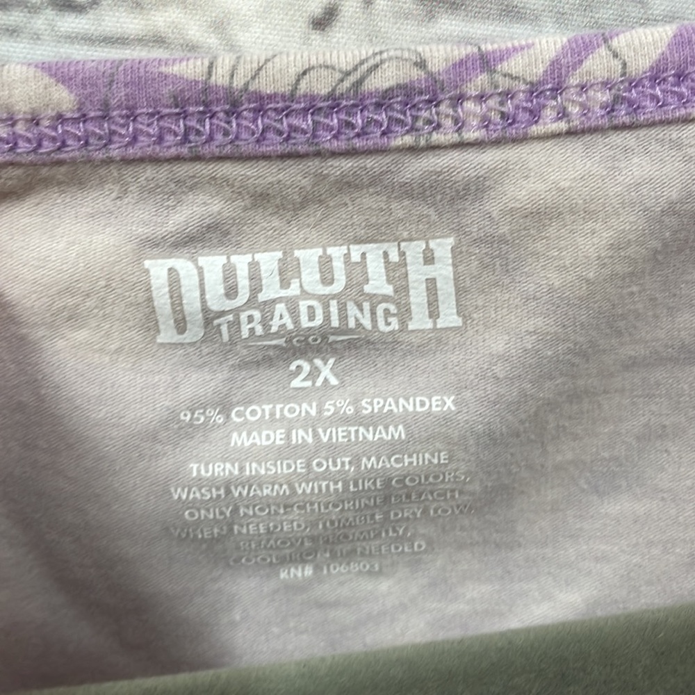 Duluth Trading Co Cotton spandex 2x floral tank top - Picture 4 of 6